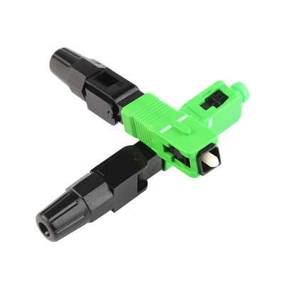SC APC Quick Fiber Optic Connector กันน้ำสำหรับอุปกรณ์โทรคมนาคม FTTH