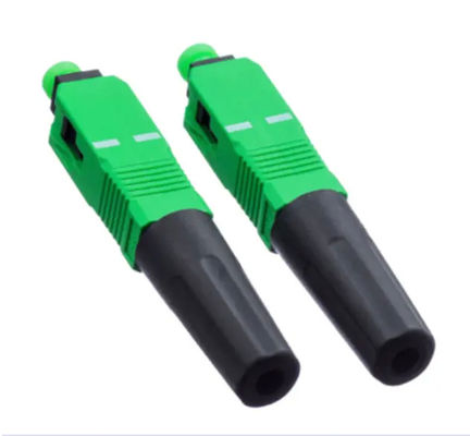 SC APC Quick Fiber Optic Connector กันน้ำสำหรับอุปกรณ์โทรคมนาคม FTTH