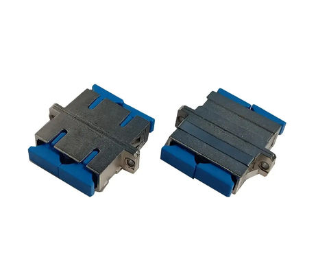 อะแดปเตอร์ไฟเบอร์ออปติก SC UPC SM SX พร้อมวัสดุพลาสติกสีน้ำเงิน