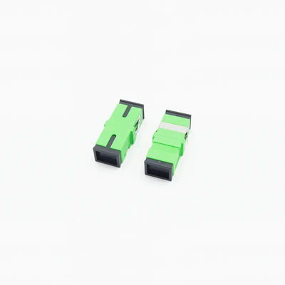 อะแดปเตอร์ไฟเบอร์ออปติกดูเพล็กซ์โหมดเดียว SC UPC APC สีเขียว