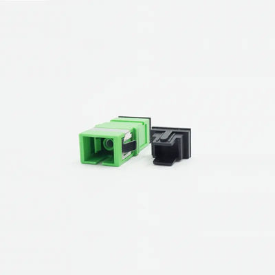อะแดปเตอร์ไฟเบอร์ออปติกดูเพล็กซ์โหมดเดียว SC UPC APC สีเขียว
