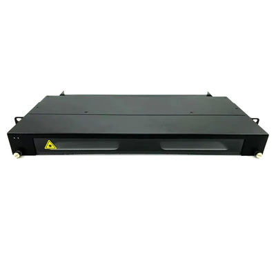แผงแพทช์ MPO สีดำ, MPO ถึง LC Cassette พร้อม 12 คอร์ 24 คอร์