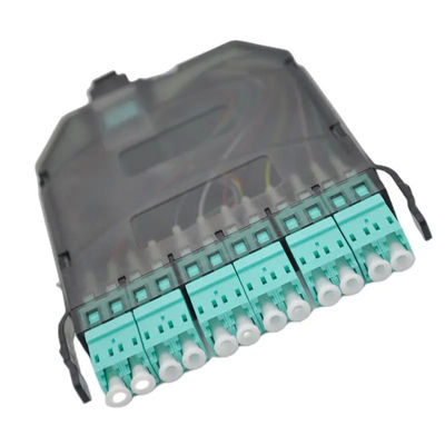 แผงแพทช์ MPO สีดำ, MPO ถึง LC Cassette พร้อม 12 คอร์ 24 คอร์