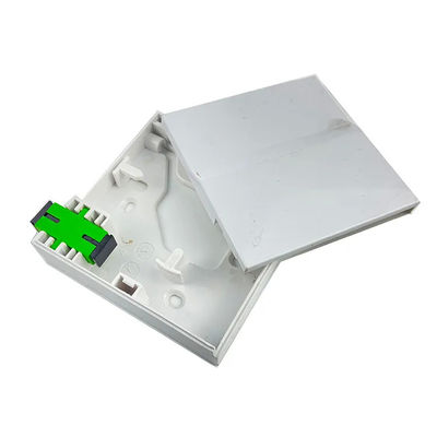 กล่องเทอร์มินัลไฟเบอร์ออปติก ABS FTTH 1 แกนมองไม่เห็นสำหรับเต้ารับติดผนัง